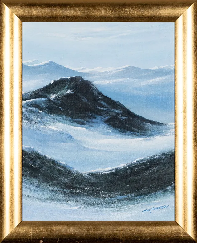 ARNE ANDERSON. Olja på duk, fjällmotiv, signerad.