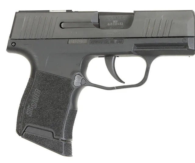 PISTOL, fabrikat Sig-Sauer, modell P365 SAS, kaliber 9x19, tillv.nr 66B528453, se-nr Beg.