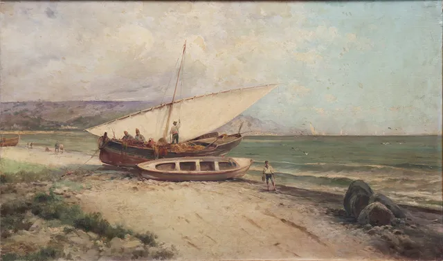 SPANISH SCHOOL FROM THE EARLY 20TH CENTURY. Beach.
