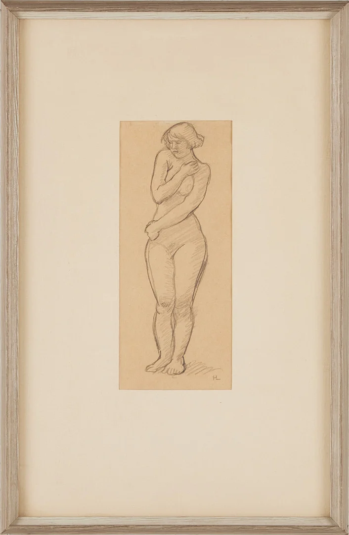 HILDING LINNQVIST. Modell, blyerts, monogramsignerad. — Paintings — Stockholms Auktionsverk Magasin 5