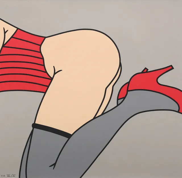 BENGT ANDERSSON. Färgserigrafi, modell, osignerad.