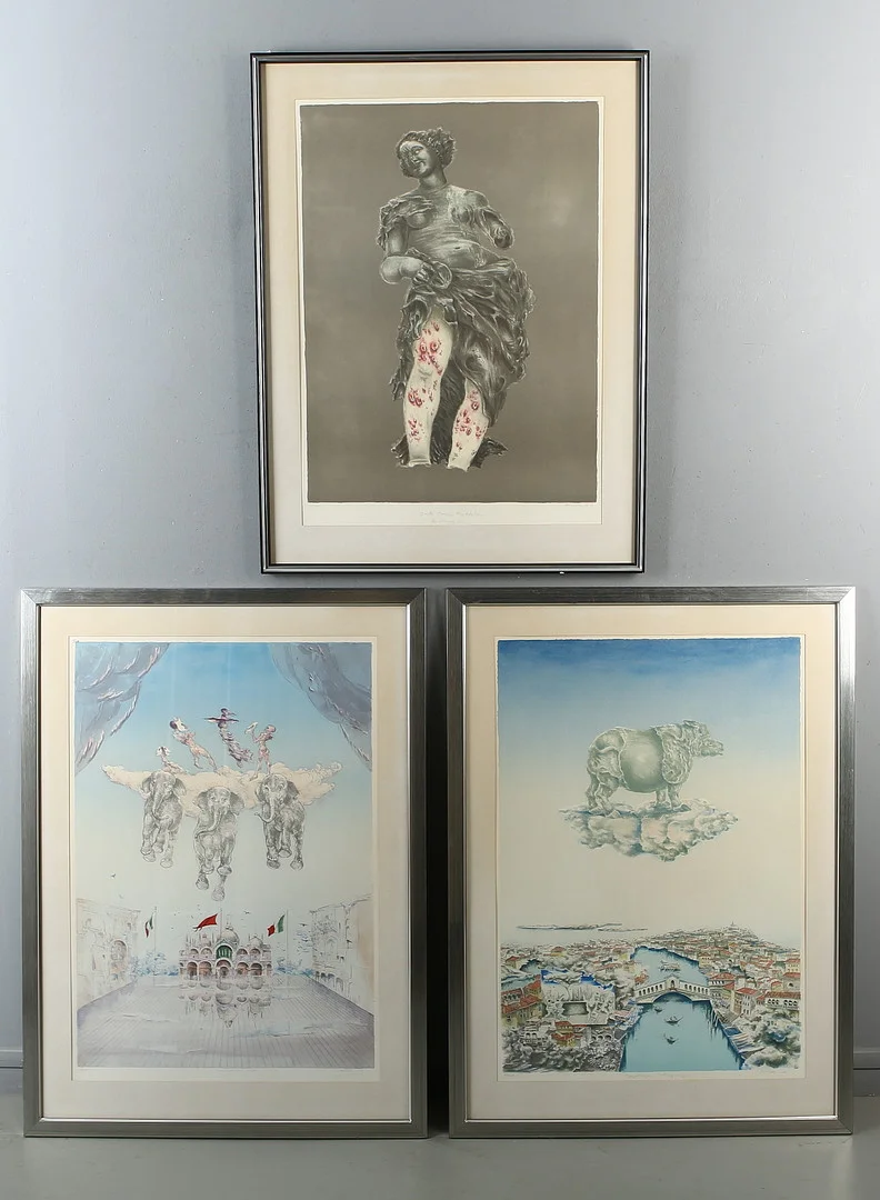 GÖSTA GIEROW. Gösta Gierow (Sverige 1931-2011), färglitografier, 3 st, signerade och numrerade. — Engravings & Prints — Auktionshuset Kolonn