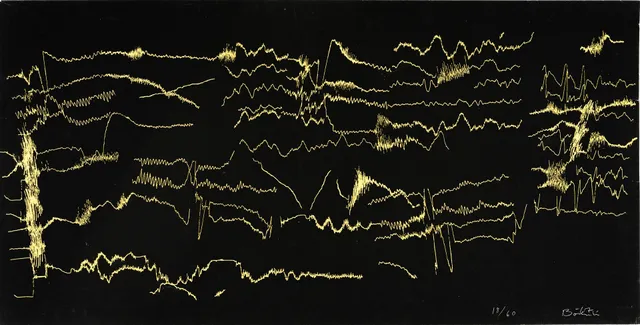 OLLE BONNIÉR. Färglitografi, "Minos Palats", signerad och numrerad 18/60, 1967.