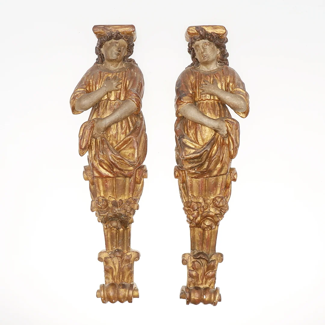 SPANISH SCHOOL, 17TH CENTURY. Pilasters. — Sculptures & Bronzes — Balclis