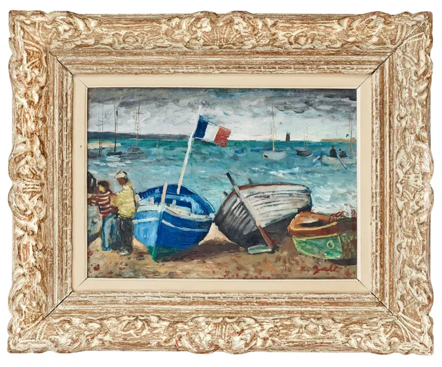 Francois Gall, "Fiskebåtar III, Cannes".
