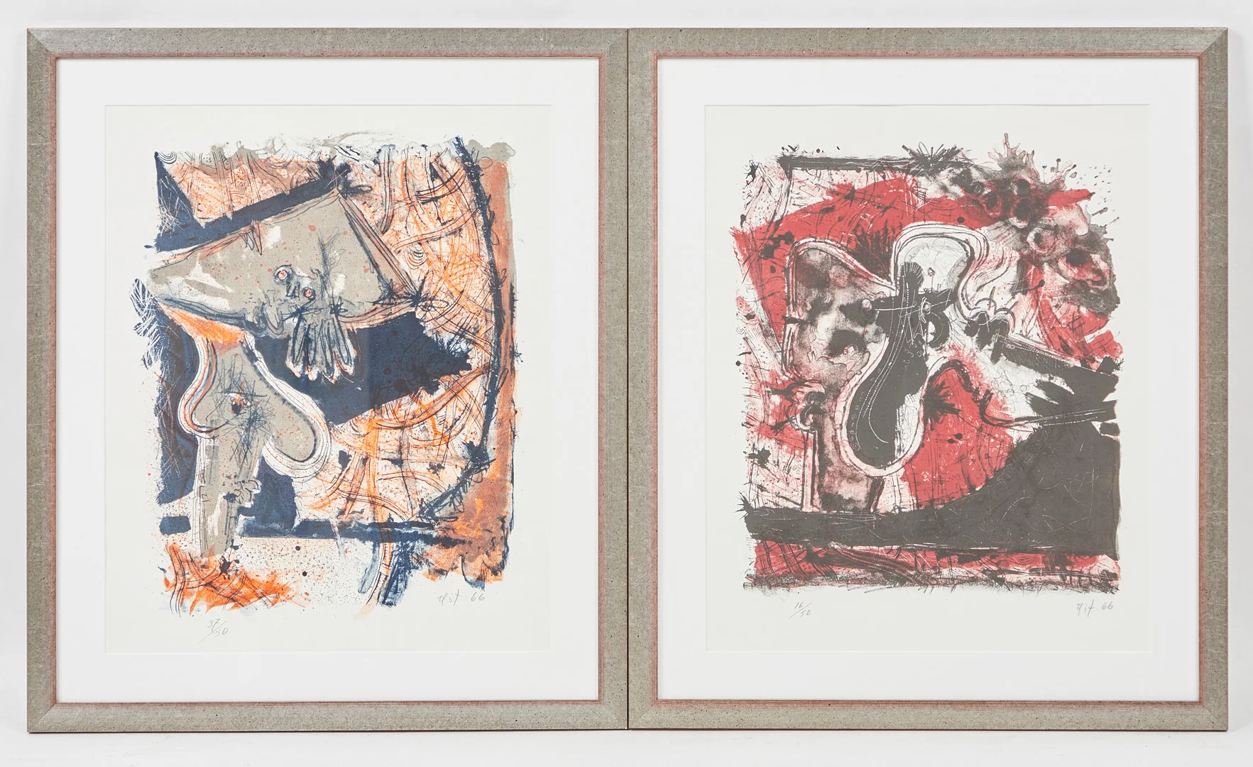 Unbekannte/r Künstler*in, Farblithografie, Ohne Titel, 1966 (2). — Engravings & Prints — Stockholms Auktionsverk Köln