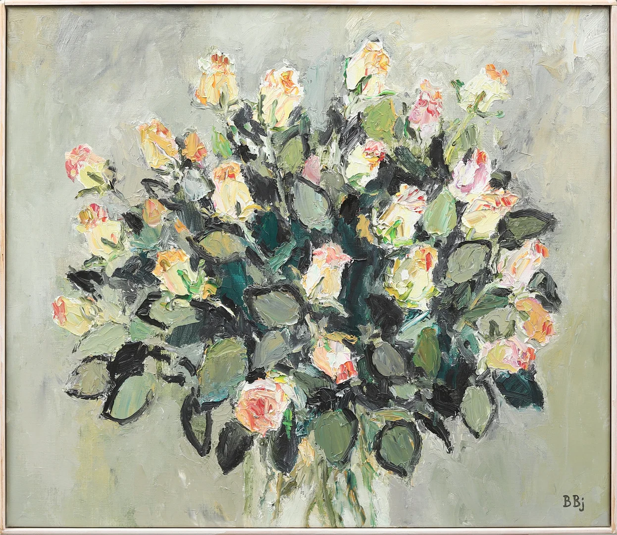 BENTE BJERREGAARD. Stilleben, olja på duk, signerad. — Paintings — Garpenhus Auktioner