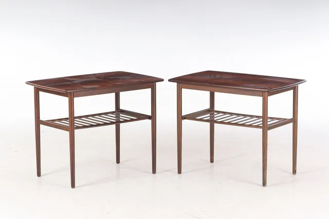 Pair of rosewood side tables (2)
