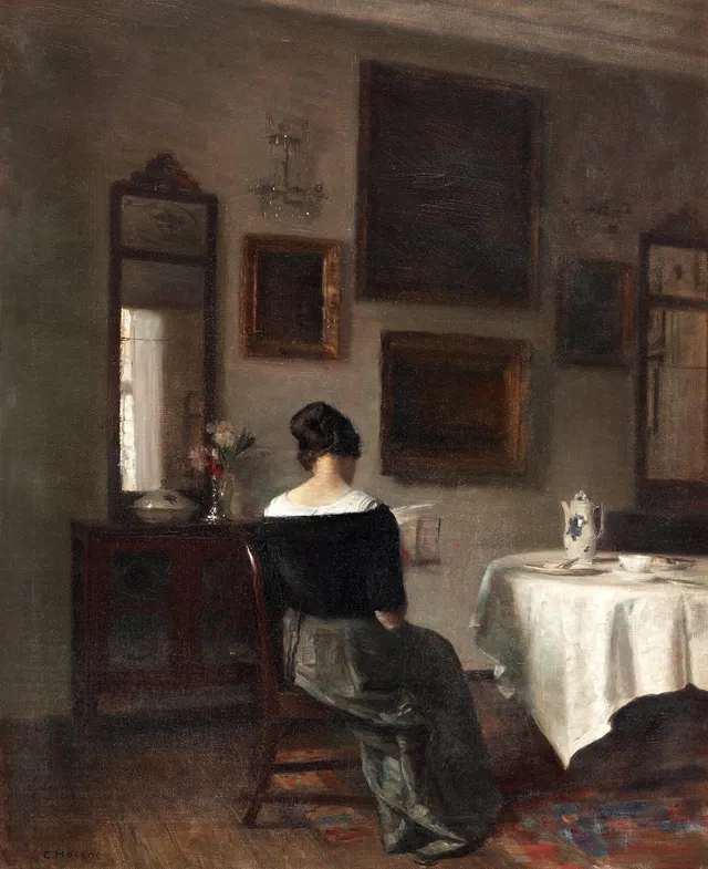 Carl Holsoe, Vid frukostbordet.