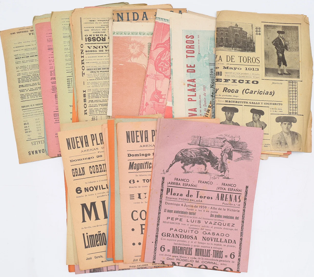 HISTORY OF BARCELONA: LAS ARENAS. Seventy bullfight's programs. — Books, Maps & Manuscripts — Balclis