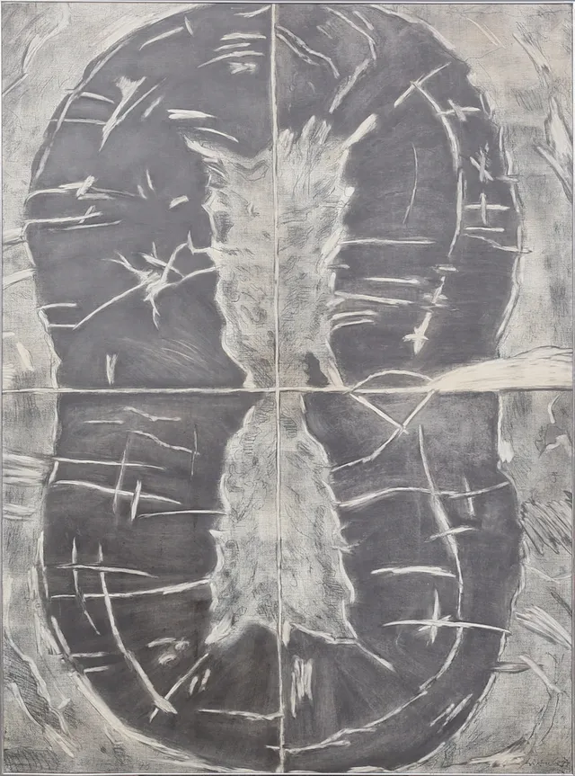 WALTER HUBER (1933-2016). "Ravenna XI", olja på duik, signerad.