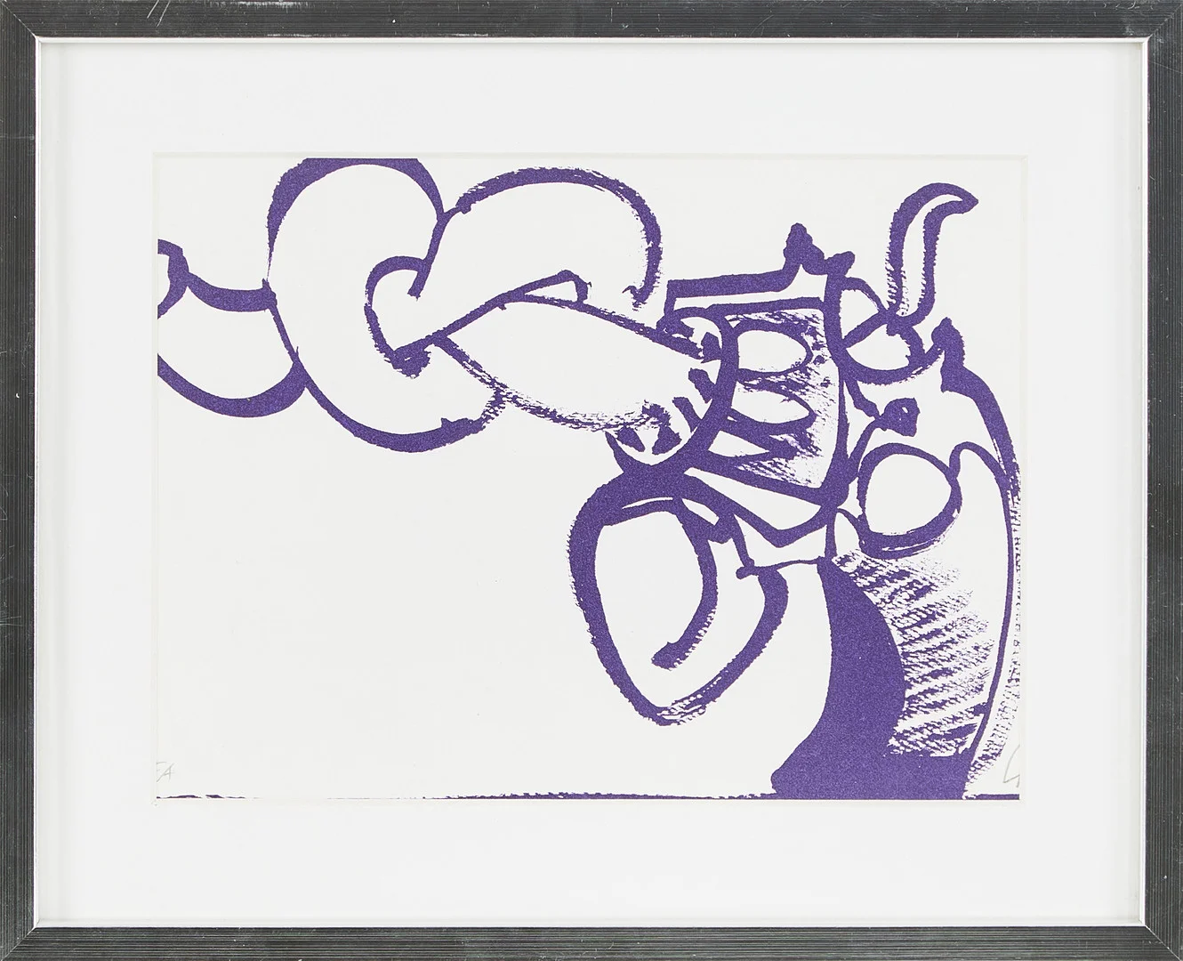 CARL FREDRIK REUTERSWÄRD. " Non Violence", färglitografi. — Engravings & Prints — Stockholms Auktionsverk Magasin 5