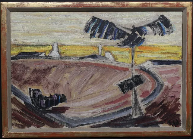 HJÖRDIS LINDBLAD. Olja på duk, signerad, daterad 53.