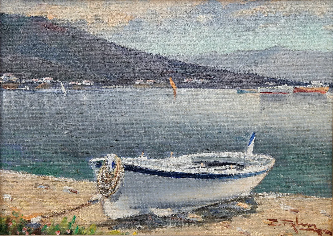 SPANISH SCHOOL, 20TH CENTURY. Seaside view. — Paintings — Balclis