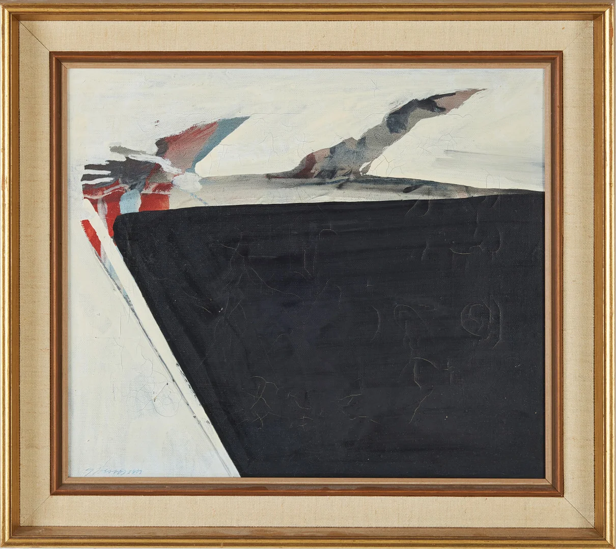 GUNNAR JOHNSSON. Komposition, olja på duk, signerad. — Paintings — Stockholms Auktionsverk Magasin 5