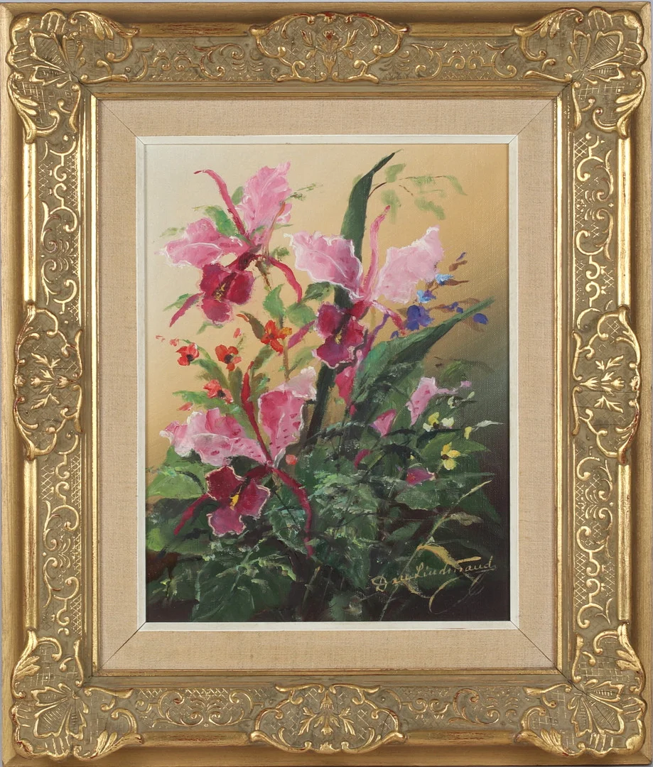 DAN LINDSTRAND. Blomsterstilleben, olja på duk, signerad. — Paintings — Stadsauktion Sundsvall