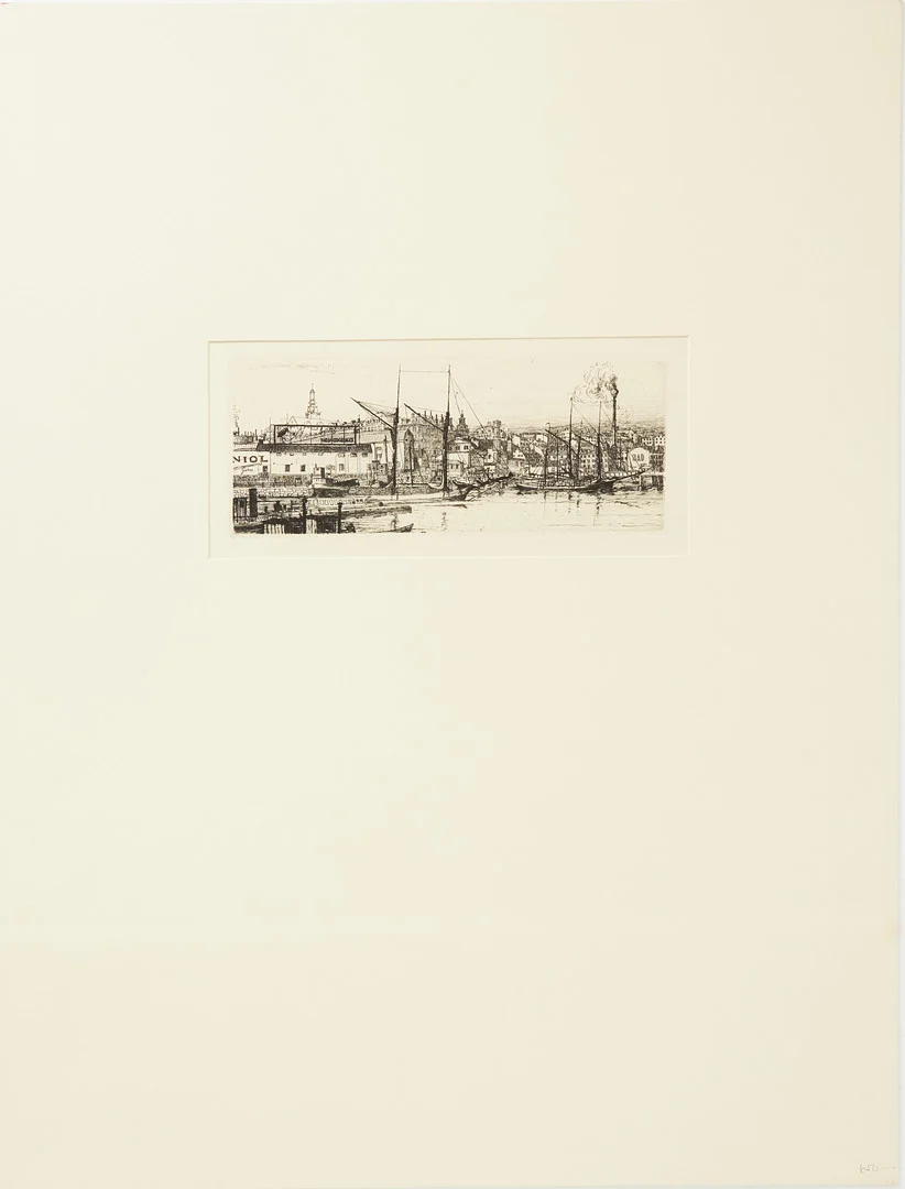 HARALD SALLBERG. Etsningar, 2 stycken, Stockholmsmotiv, oramade. — Engravings & Prints — Stockholms Auktionsverk Magasin 5