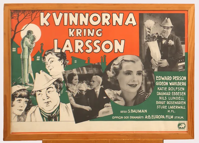 FILMAFFISCH, "Kvinnorna kring Larsson", originaltryck, Edvard Persson.