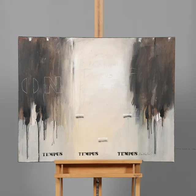 DAN NYGÅRD. BLANDTEKNIK, "Tempus", signerad.