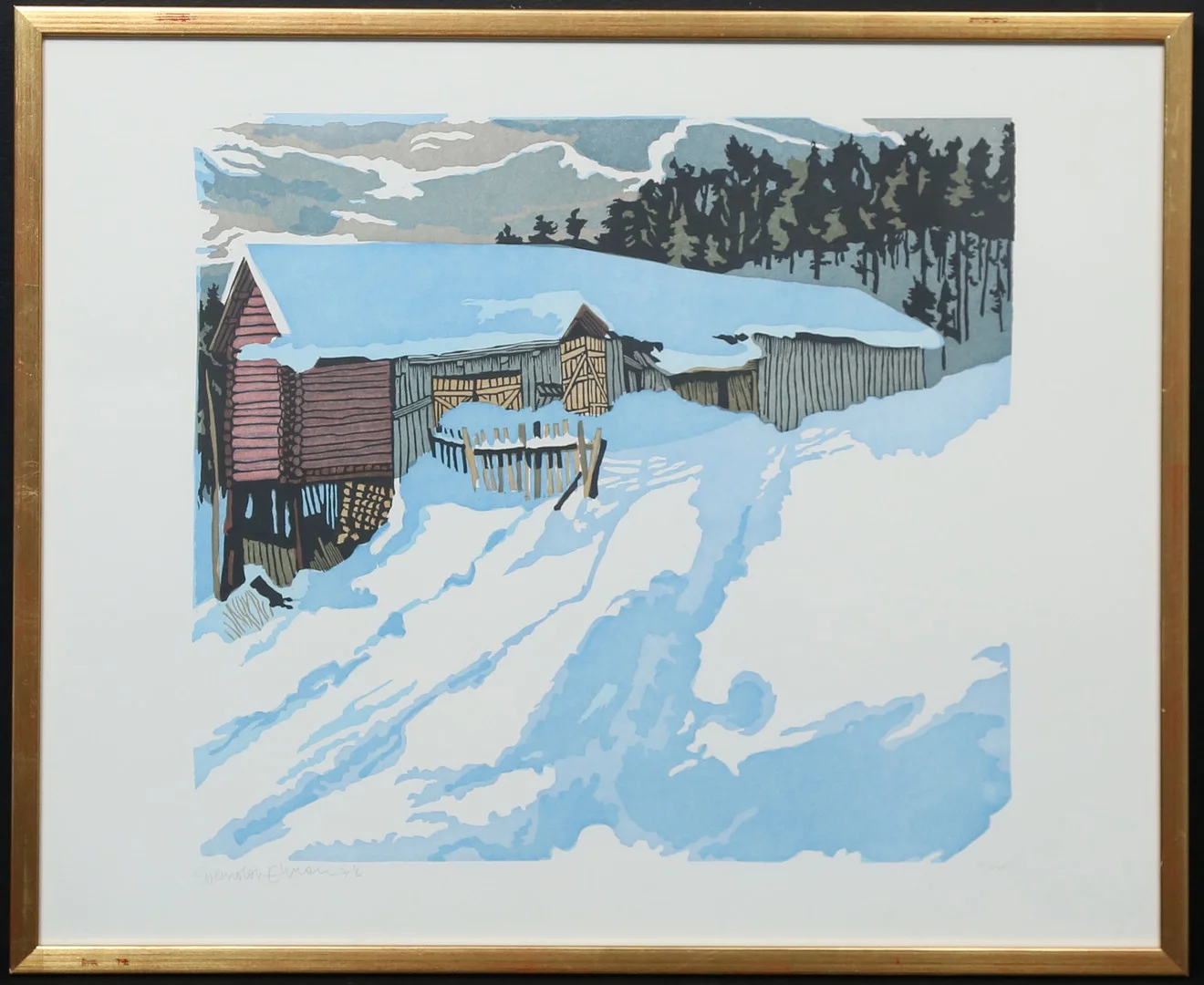 SVENOLOV EHRÉN. litograf, signerad och numrerad. — Engravings & Prints — Gomér & Andersson Linköping