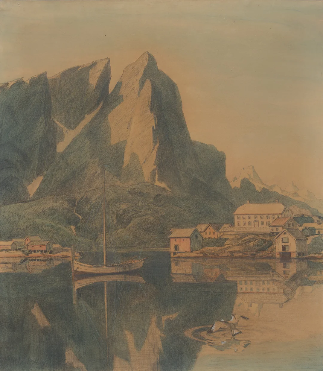 Holmboe, Thorolf — Motiv nordfra, 1905 — Kunst/Øvrig billedkunst — Blomqvist