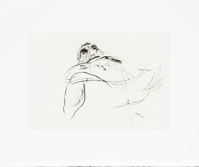 “Life is a lonely Buffalo”, 2005. Series of 12 compositions. Signed Bjarne 05, IV/IV. Etching. Published by Borch Editions. Sheet sizes 39×46,5 cm. Unframed. (12)