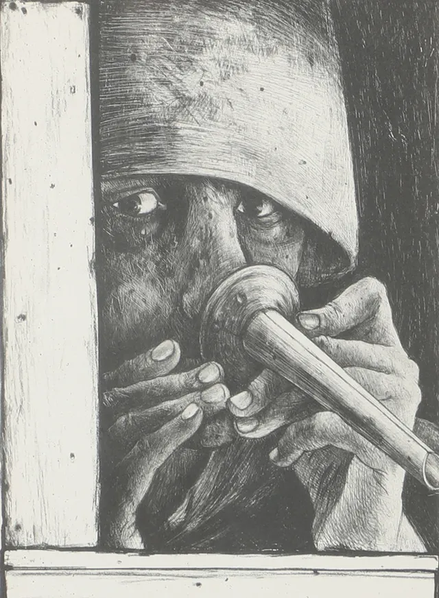 JORDI ARKÖ. Tratt, litografi, signerad -83.