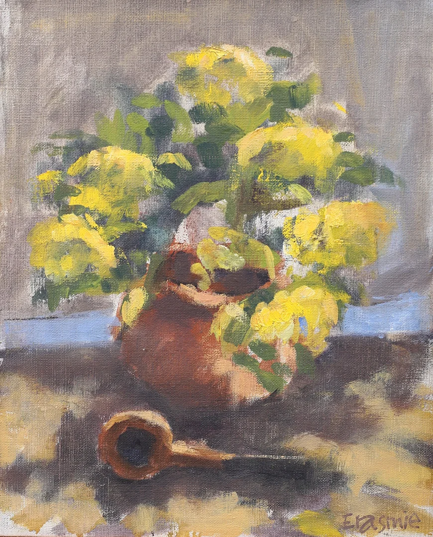 TORSTEN ERASMIE. Stilleben med pipa, olja på duk, signerad Erasmie. — Paintings — Garpenhus Auktioner