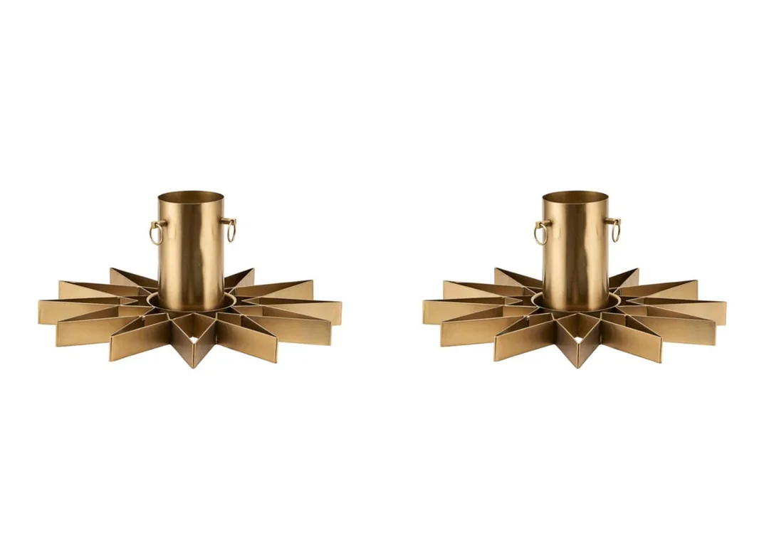 House Doctor. 2 x Christmas tree feet, Star, Brass finish (2) — Home and garden/Home — Lauritz