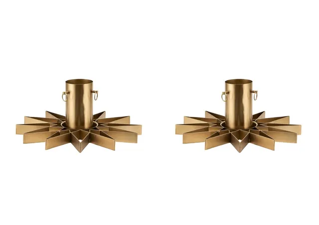 House Doctor. 2 x Christmas tree feet, Star, Brass finish (2)