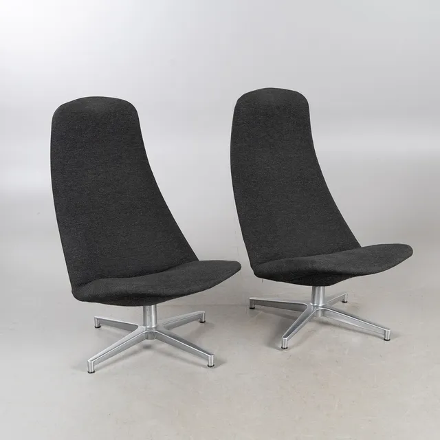 ALF SVENSSON. FÅTÖLJER, 1 par. "Contourette Roto", Dux, 1960/70-tal.