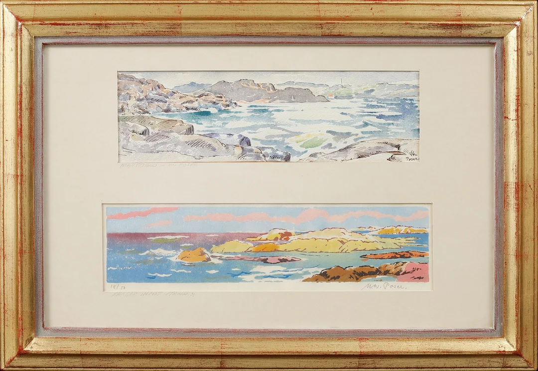 MARTIN POSER. Diptyk, signerade. — Paintings — Göteborgs Auktionsverk