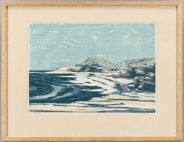 KURT ULLBERGER. "Mot Kettelvik" motiv från Gotland.