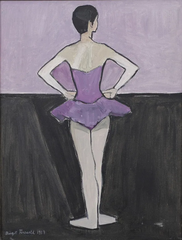 BIRGIT FORSSELL. Ballerina, olja på duk, signerad och daterad 1957.
