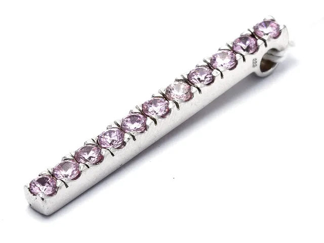 Hänge S925 4,3g med rosa stenar, Benetton