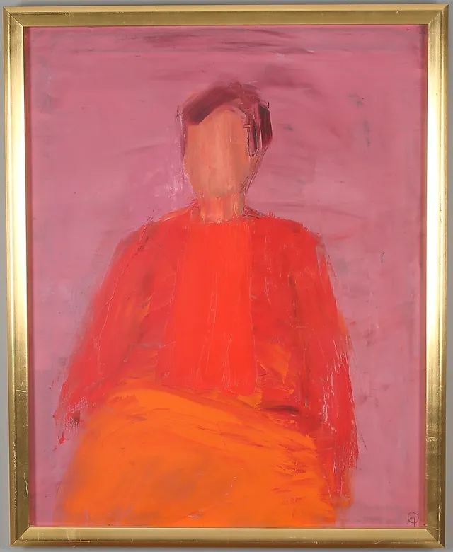 ARNE OLSSON. "Kvinna", olja på duk, monogramsignerad.
