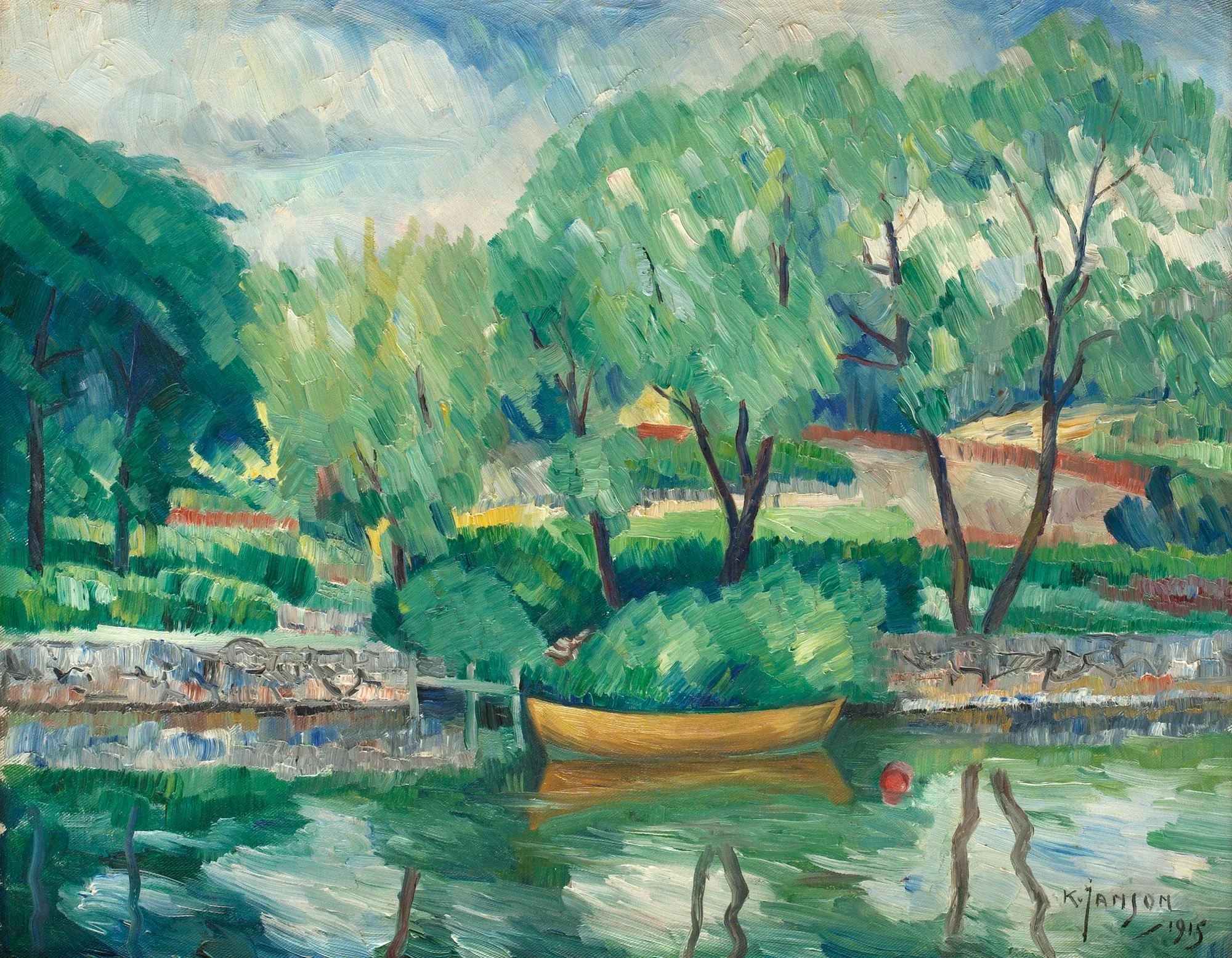 Knut Janson, "Landskap i grönt". — Bukowskis