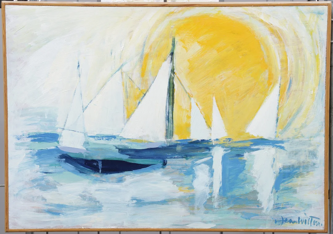 JEAN WILTON. Båtmotiv, olja på duk, signerad. — Paintings — Växjö Auktionskammare