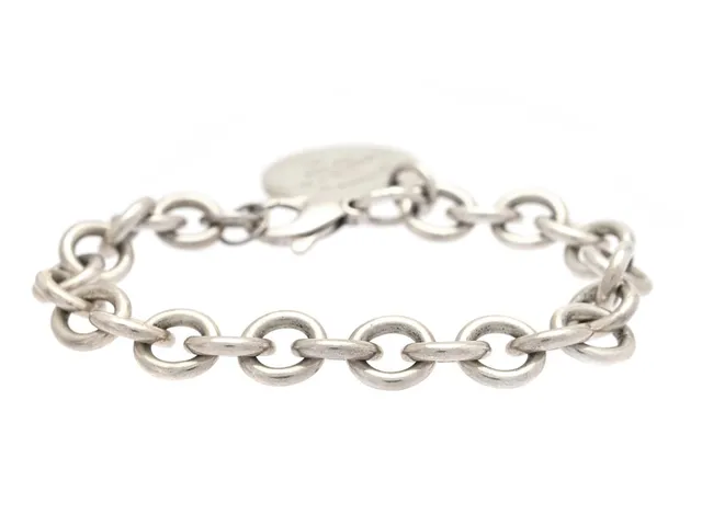 TIFFANY & CO, armband, Please Return To, sterlingsilver, längd 18 cm, vikt 36,6 g, originalpåse, etui.