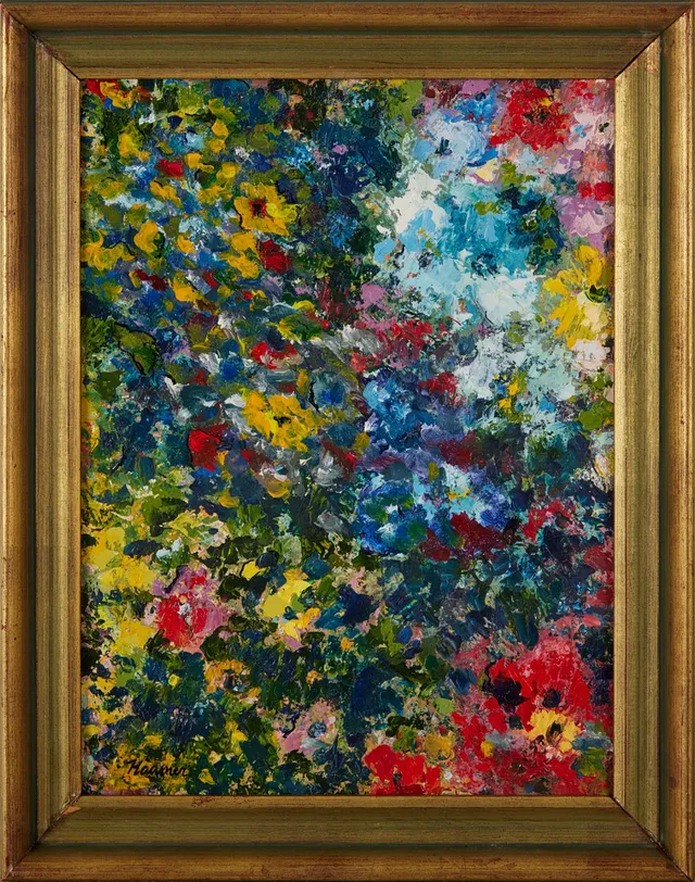 EERIK HAAMER (ESTLAND, 1908-1994). Blommor, signerad Haamer, olja på pannå.
