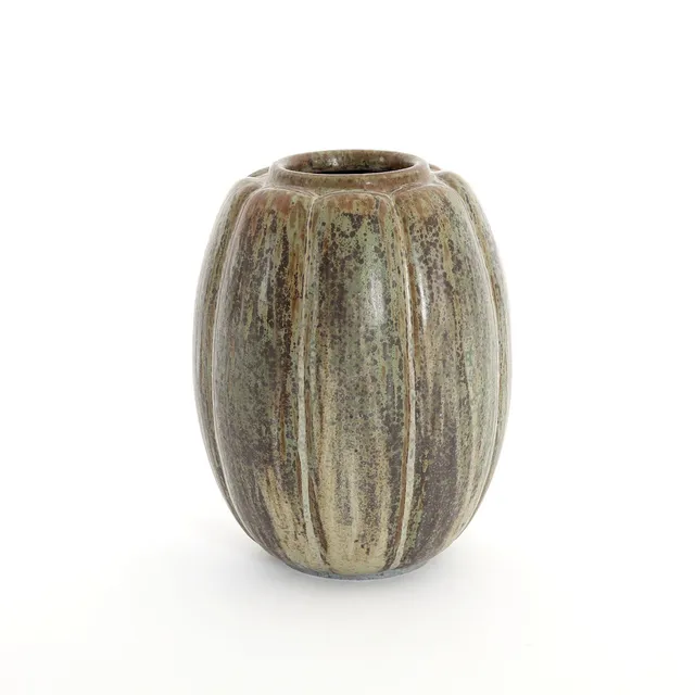 ARNE BANG. 1901-1983. Urna, 34 cm hög, glaserat stengods, signerad.
