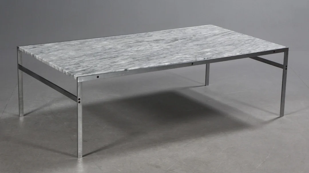Preben Fabricius & Jørgen Kastholm. Rektangulært sofabord, model BO-551 — Furniture/Coffee tables, occasional tables — Lauritz