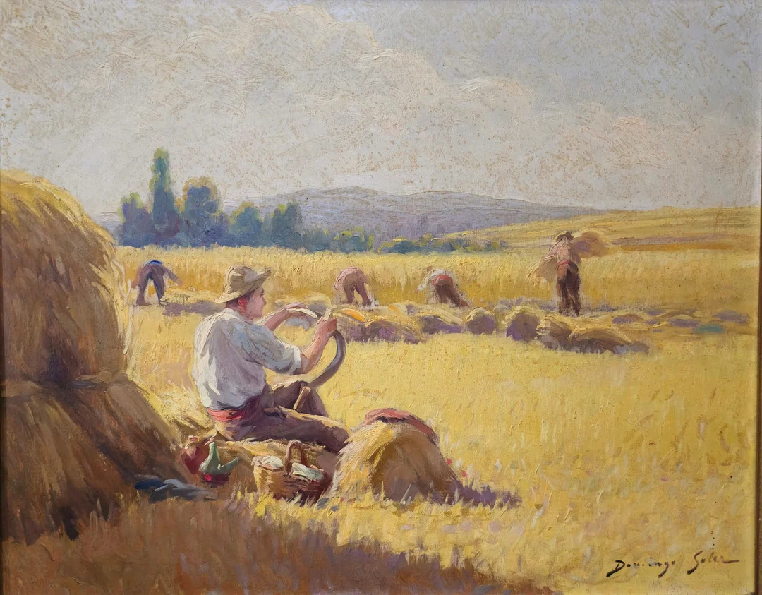 DOMINGO SOLER (1871–1952). "Els segadors". — Paintings — Barcelona Auctions