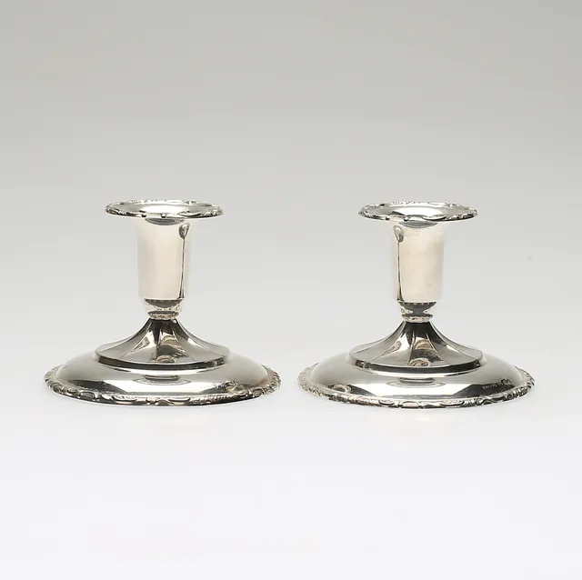 LJUSSTAKAR, 1 par, silver, Thorvald Marthinsen, Norge.