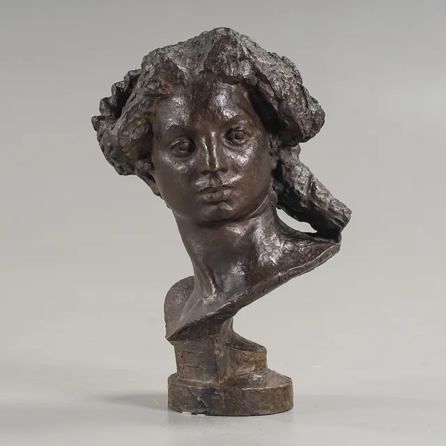 CHRISTIAN ERIKSSON. Skulptur, brons, signerad, utförd omkring år 1903.