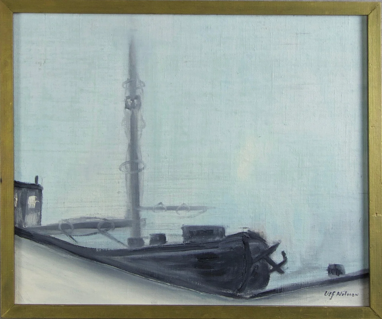 ULF NILSSON. Olja på pannå, 2 st. fiskebåtar, signerade. — Paintings — Höganäs Auktionsverk