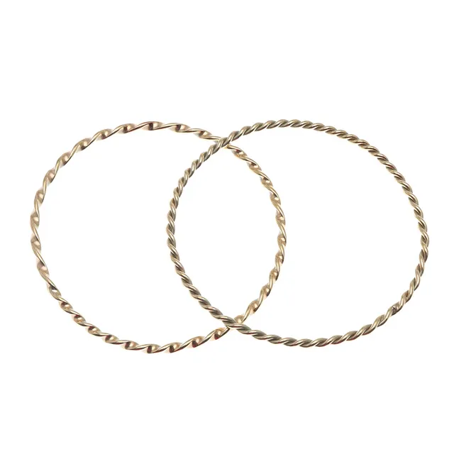 TWO GOLD BANGLES.
