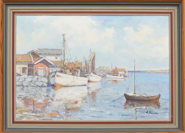 ALGOT NILSSON. olja på duk, signerad.