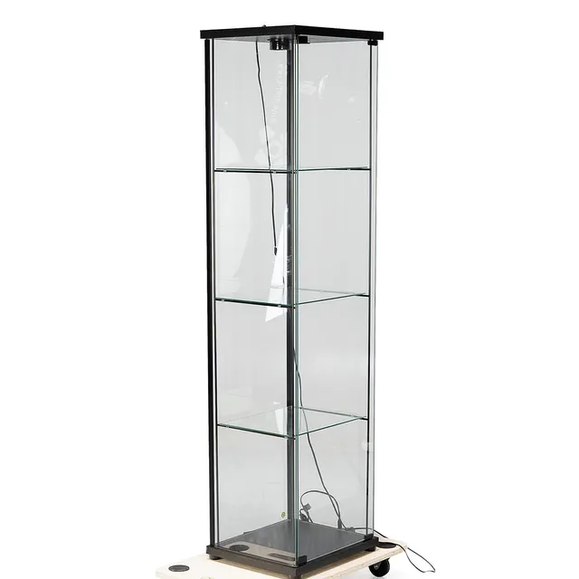 VITRINSKÅP, glas, 3 hyllplan, 1900-tal.