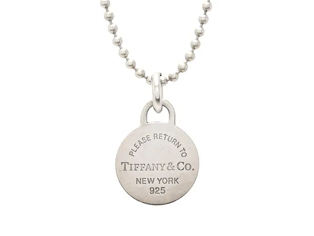 TIFFANY & CO, hänge med kedja, Return to Tiffany, längd 61,5 cm, vikt 18,1 g, smyckespåse, originaletui.